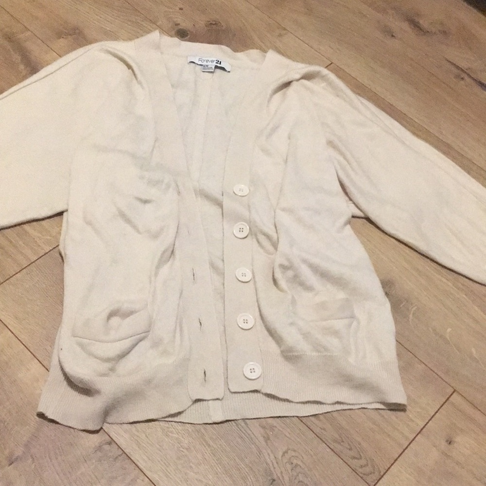 Tan cardigan, like new!